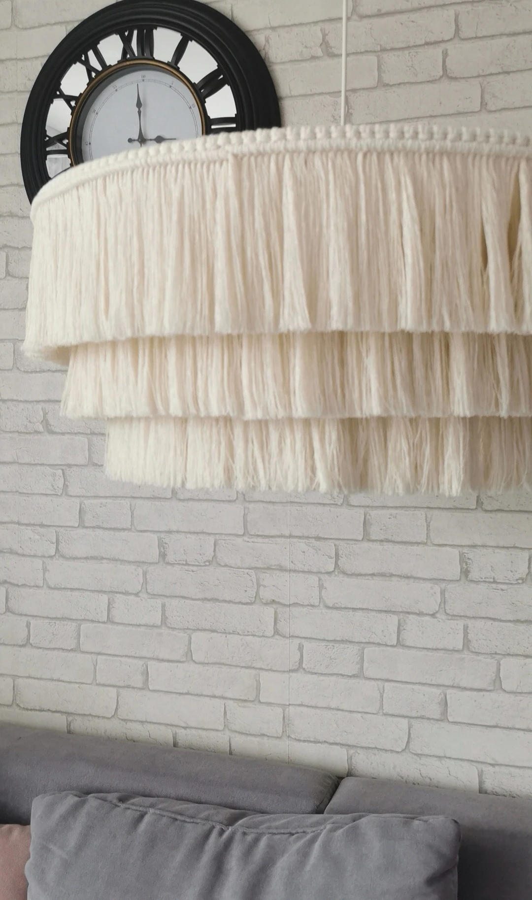 Lampa boho abażur sznurkowy 70cm