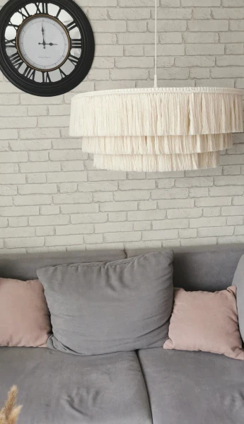 Lampa boho abażur sznurkowy 70cm