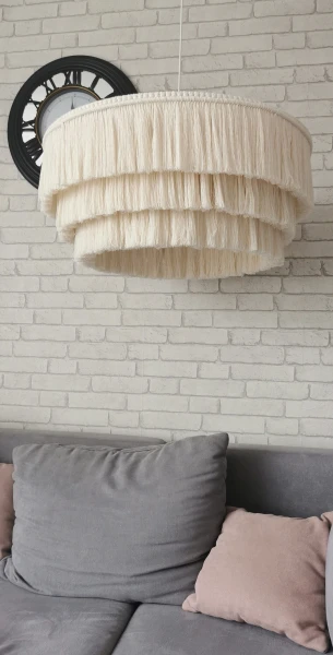 Lampa boho abażur sznurkowy 70cm