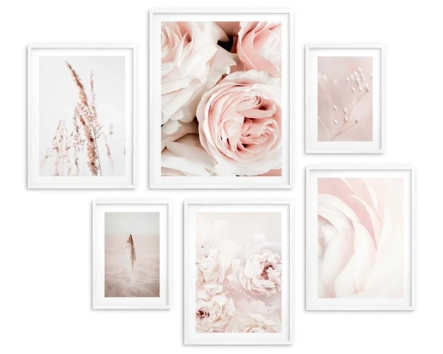 Zestaw plakatów 6 szt,  plakaty kwiaty