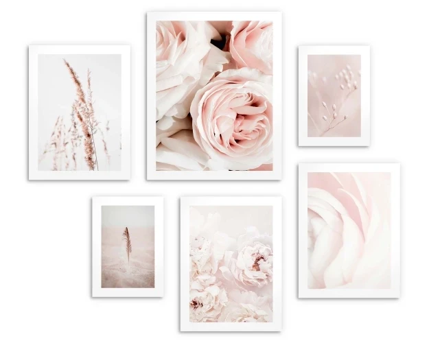 Zestaw plakatów 6 szt,  plakaty kwiaty