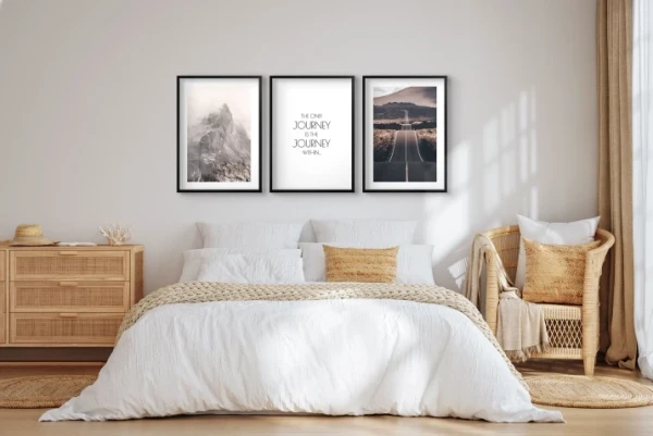 Plakaty bez ram boho beż