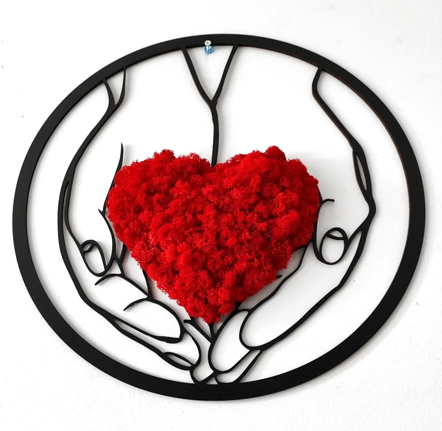 Obrazek serce z chrobotka