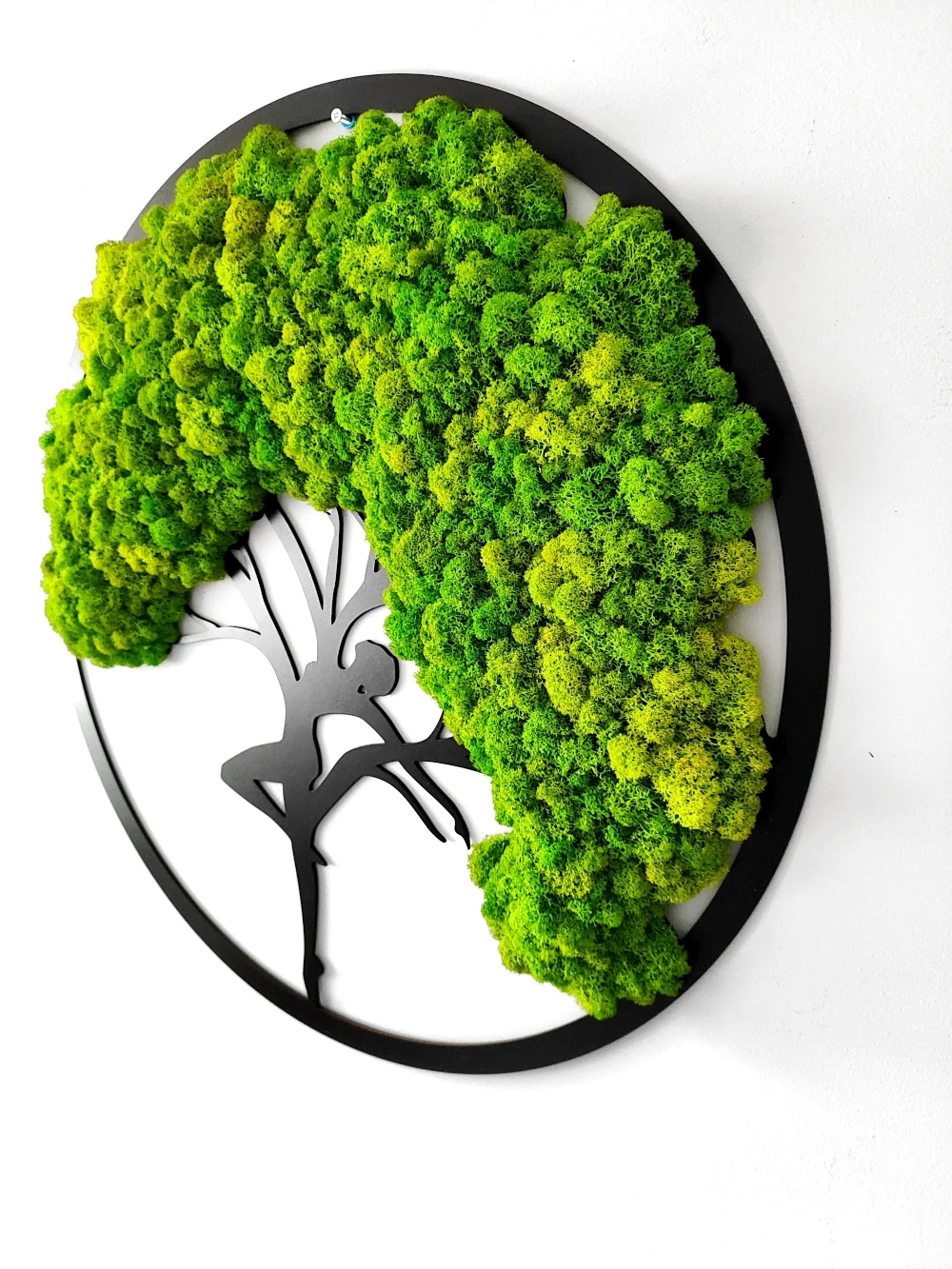 Okrągły obrazek drzewko baletnica z chrobotkiem