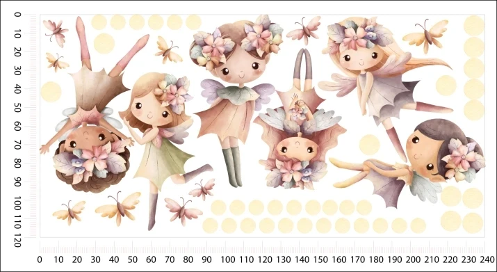 Naklejki, naklejka na ścianę wróżka, wróżki