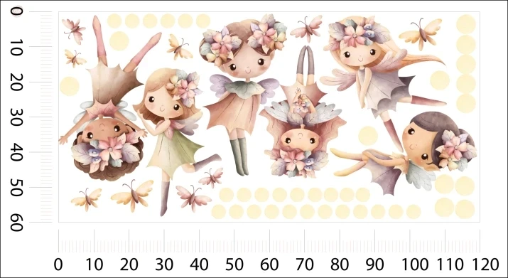 Naklejki, naklejka na ścianę wróżka, wróżki