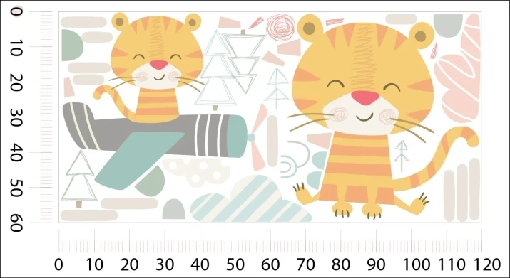 Naklejki, naklejka na ścianę safari, zwierzęta