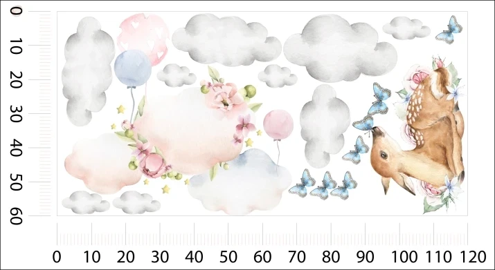 Naklejki, naklejka na ścianę sarna