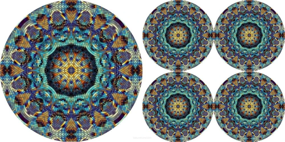 Zestaw podkładek na stół okrągłych 5szt Barcelona