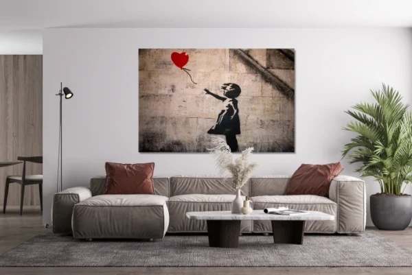 Banksy - dziewczynka z balonikiem na murze