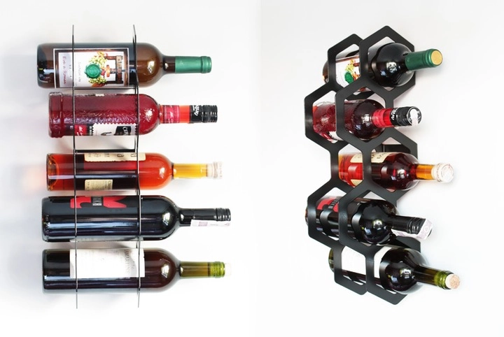 Stojak na wino metalowy Plaster