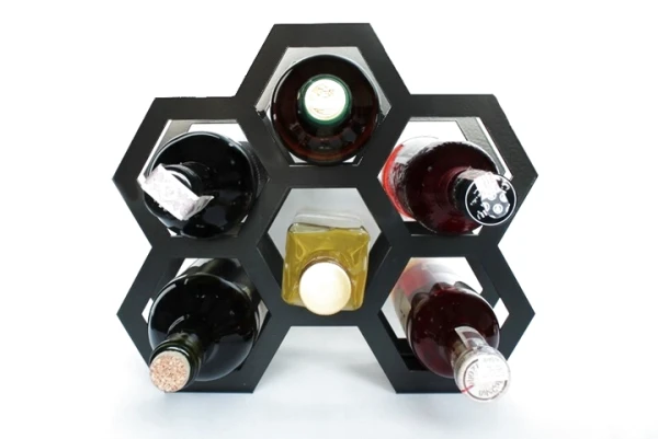 Stojak na wino metalowy Plaster 6 butelek