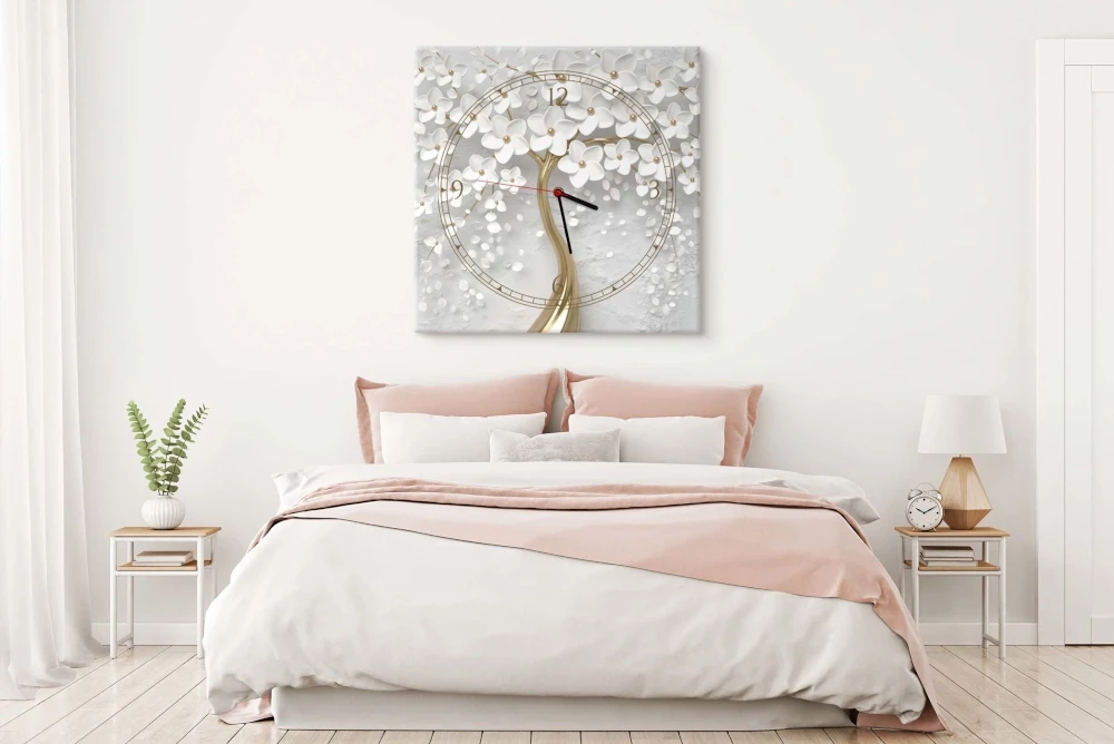 Obraz z zegarem Zegar na płótnie drzewo