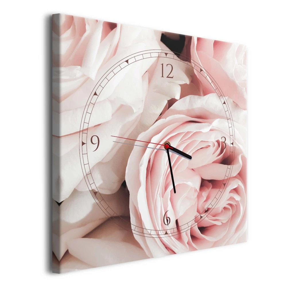 Obraz z zegarem Zegar na płótnie kwiaty