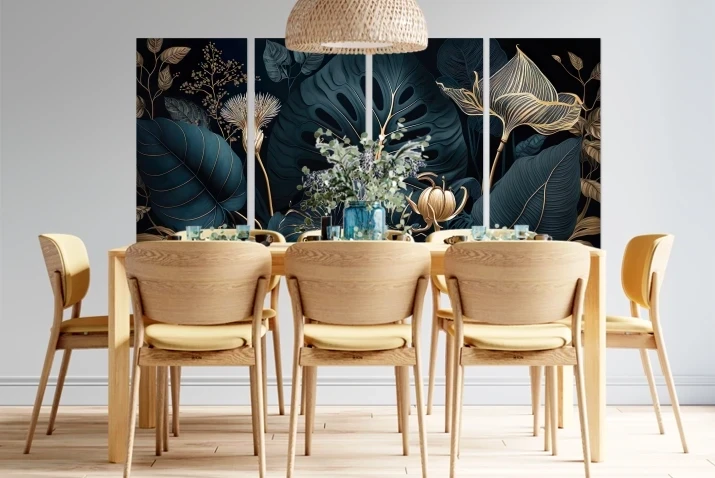 Obraz na płótnie canvas Kompozycja 4 el. kwiaty