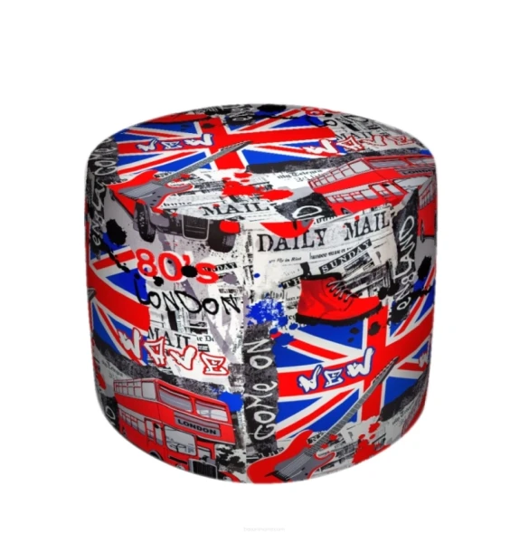Okrągła pufa dekoracyjna - London
