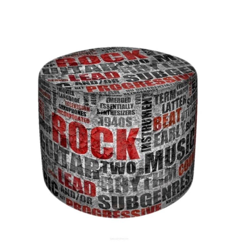 Okrągła pufa dekoracyjna - Rock