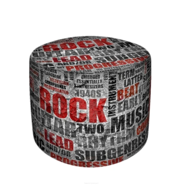 Okrągła pufa dekoracyjna - Rock