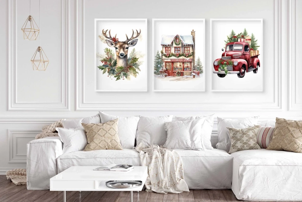 Plakaty zimowe, plakaty świąteczne bez ram