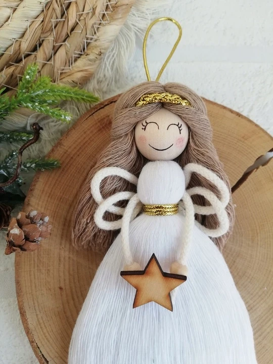 Zestaw świąteczny handmade Aniołek choinka