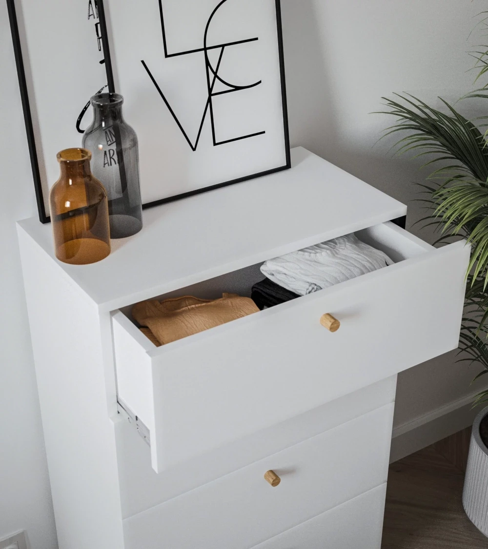 Komoda z szufladami Oulu kolor biały