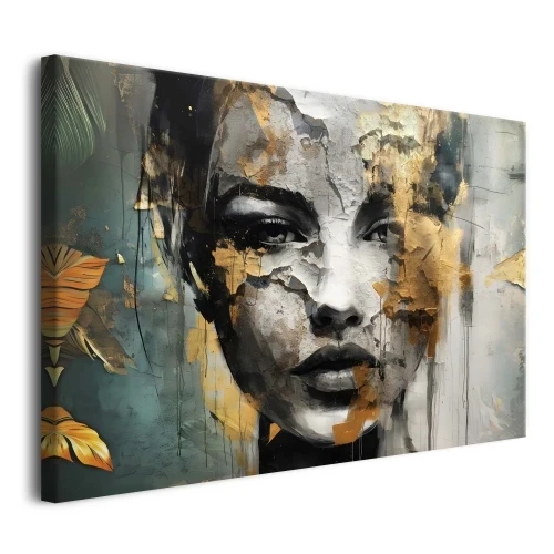 Zielony Obraz na płótnie canvas kobieta