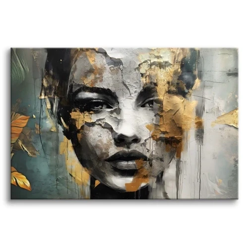 Zielony Obraz na płótnie canvas kobieta