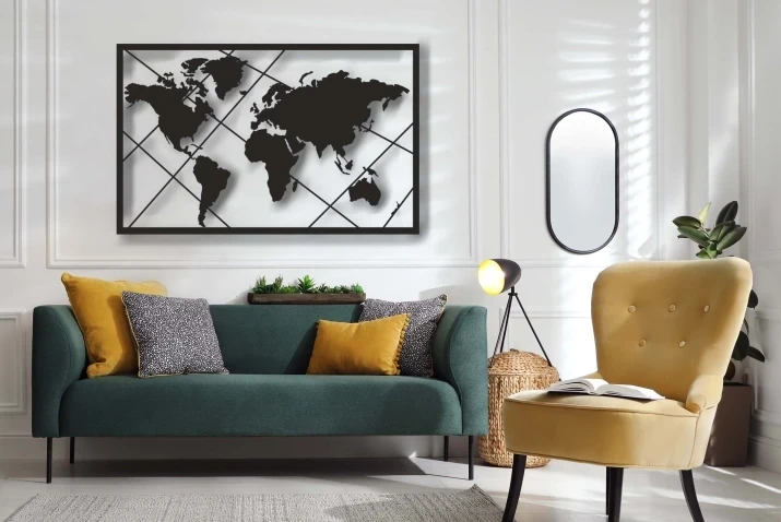 Ażurowy obraz mapa świata