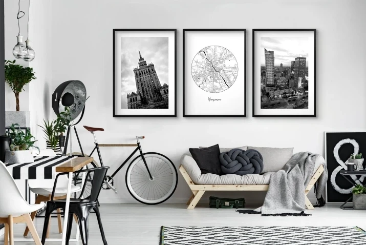 Plakaty czarno białe Warszawa