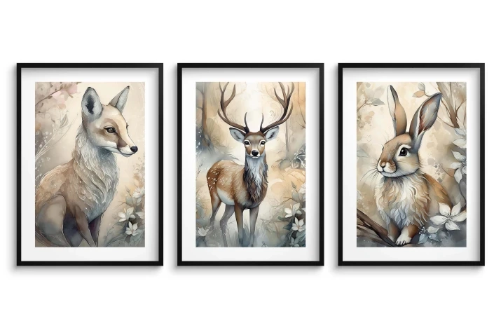 Plakaty pokój dziecka zwierzątka