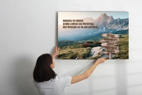 Obraz na płótnie Imiona Twojej Rodziny góry