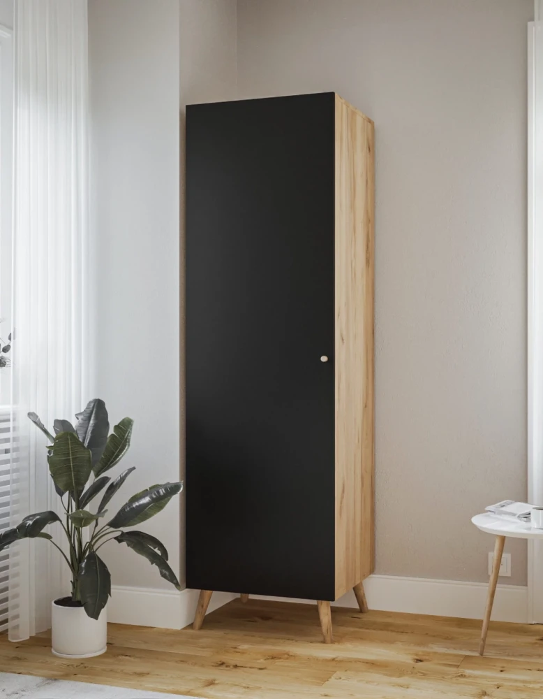 Szafa kolor czarny dąb 60x195