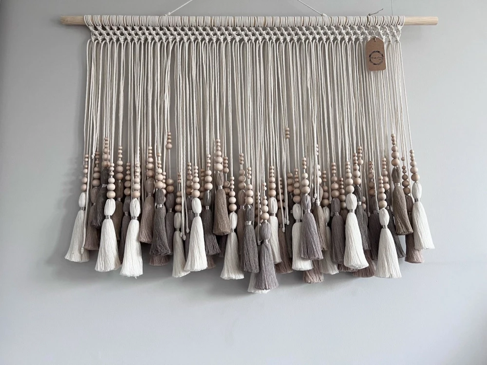 Makrama dekoracja chwosty 100x65 Bells ombre