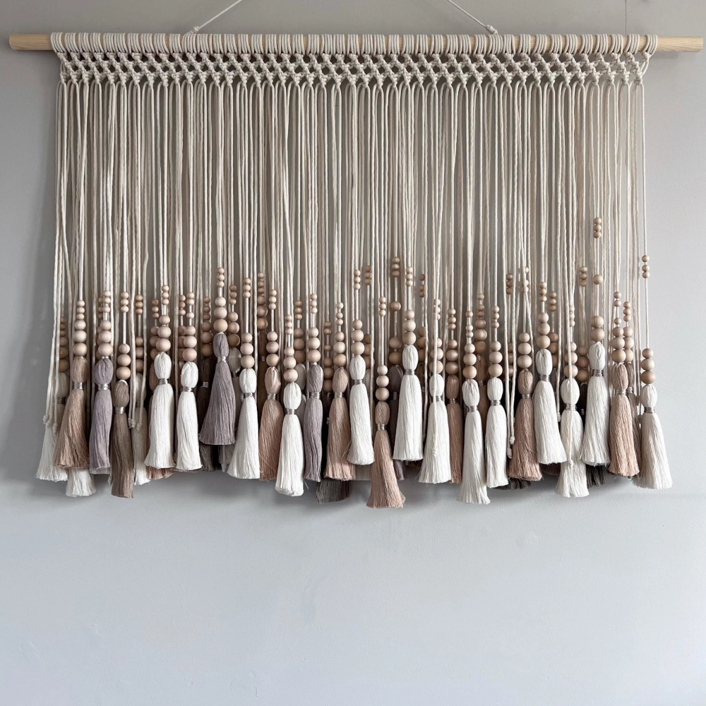 Makrama dekoracja chwosty 100x65 Bells ombre