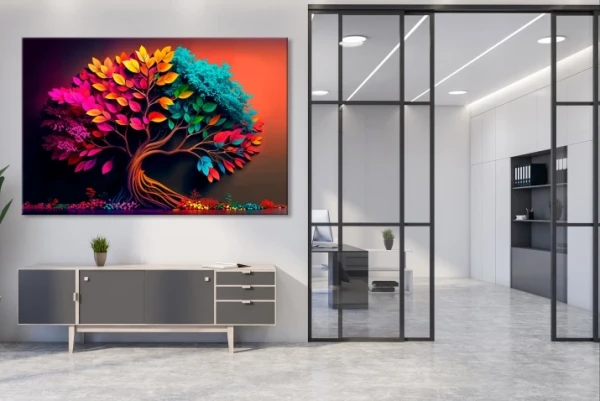 Obraz na płótnie canvas kolorowe drzewo
