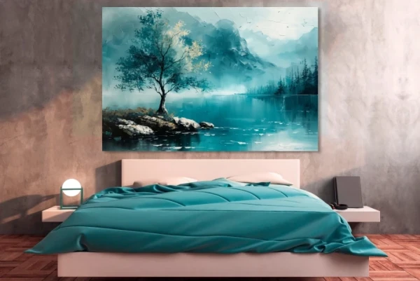 Obraz na płótnie canvas niebieski drzewo