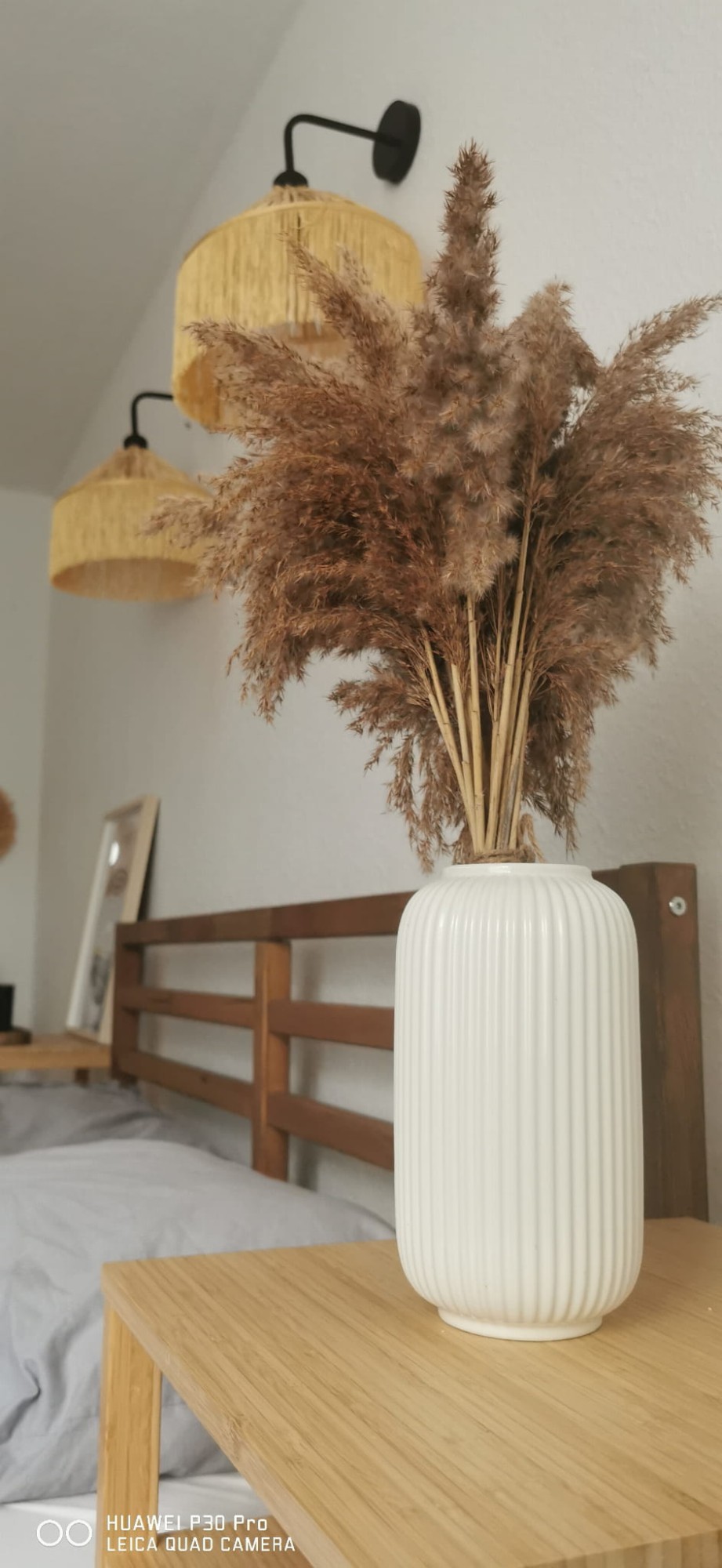 Lampa kinkiet boho -  abażur rafia 2szt