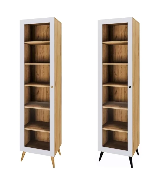 Witryna regał Pakatti dąb / biały