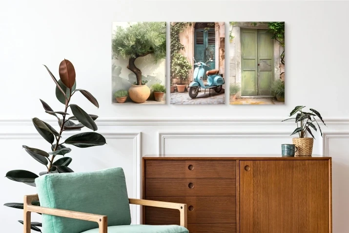 Obraz na płótnie canvas tryptyk zielony