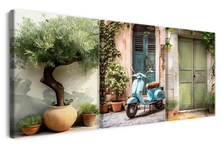 Obraz na płótnie canvas tryptyk zielony