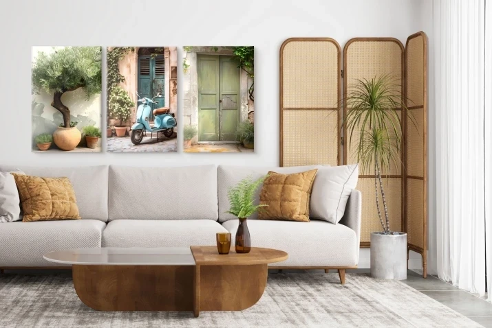 Obraz na płótnie canvas tryptyk zielony