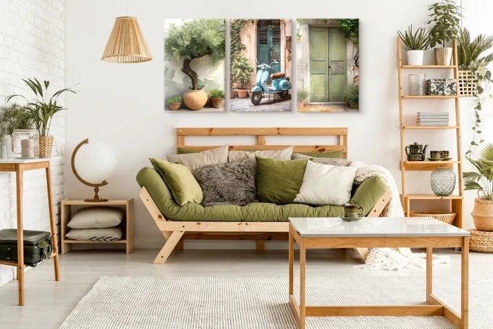 Obraz na płótnie canvas tryptyk zielony