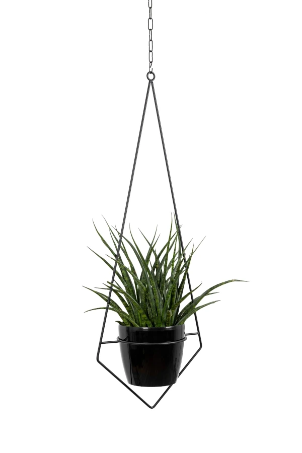 Kwietnik wiszący metalowy klejnot + osłonka + łańcuch