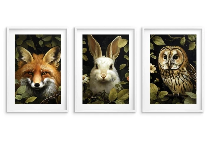 Plakaty pokój dziecka leśne zwierzęta