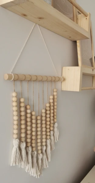 Dekoracja boho handmade na ścianę