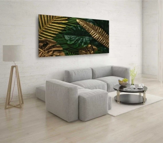 Obraz na płótnie canvas zielony złoty