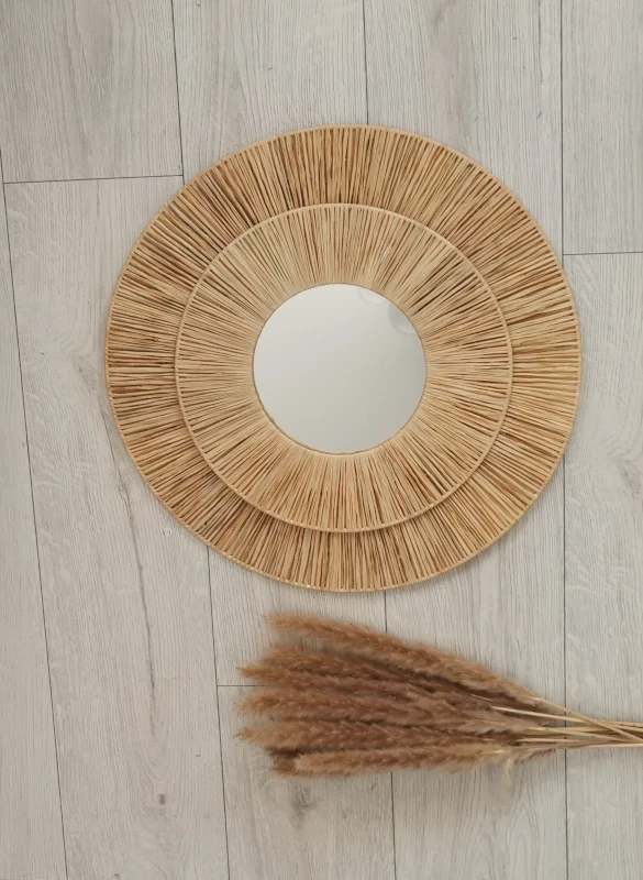 Lustro boho rafia handmade 50 cm Elua