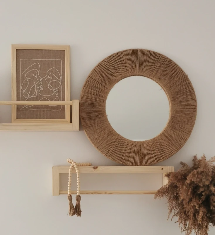 Lustro boho juta