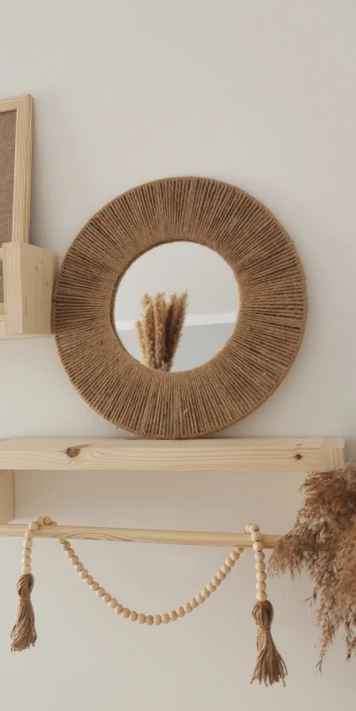 Lustro boho juta handmade