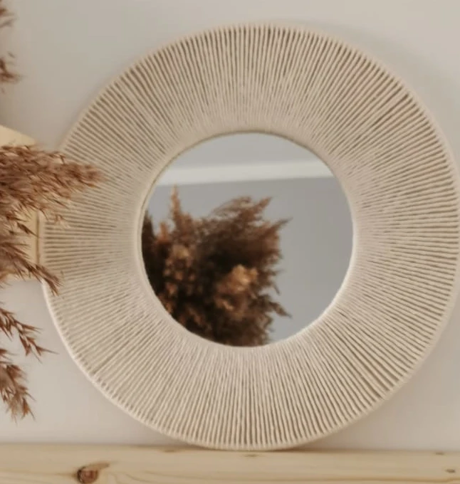 Lustro boho bawełniany sznurek
